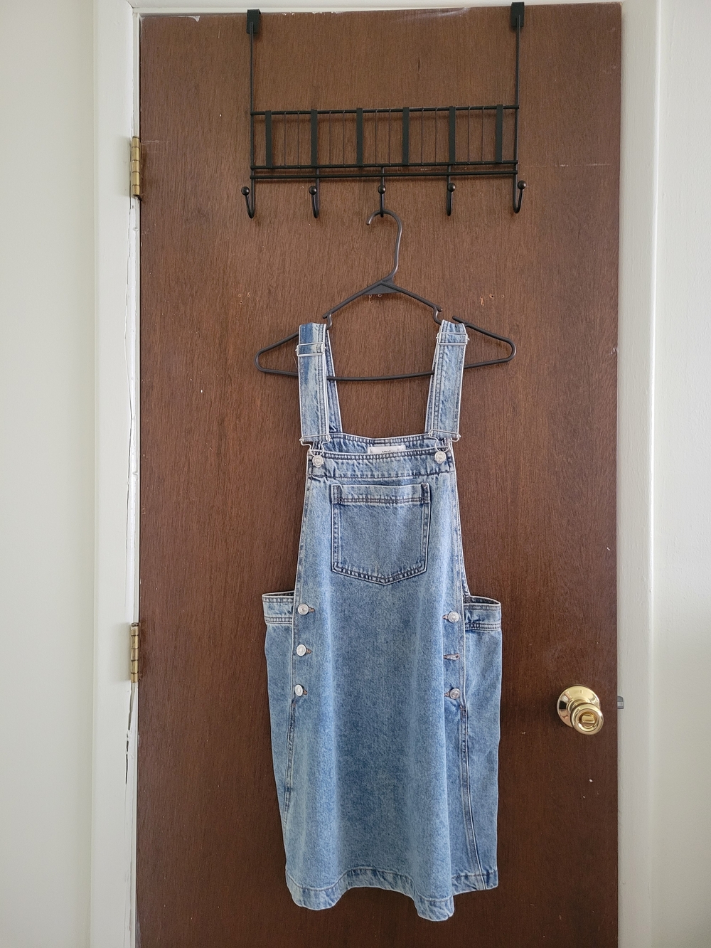 MANGO Women’s Blue Denim Overall Dress